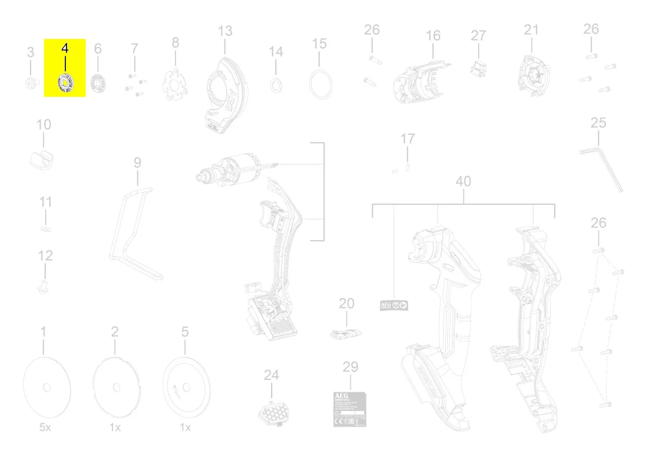 flasque extérieur réf. 4931473686 AEG